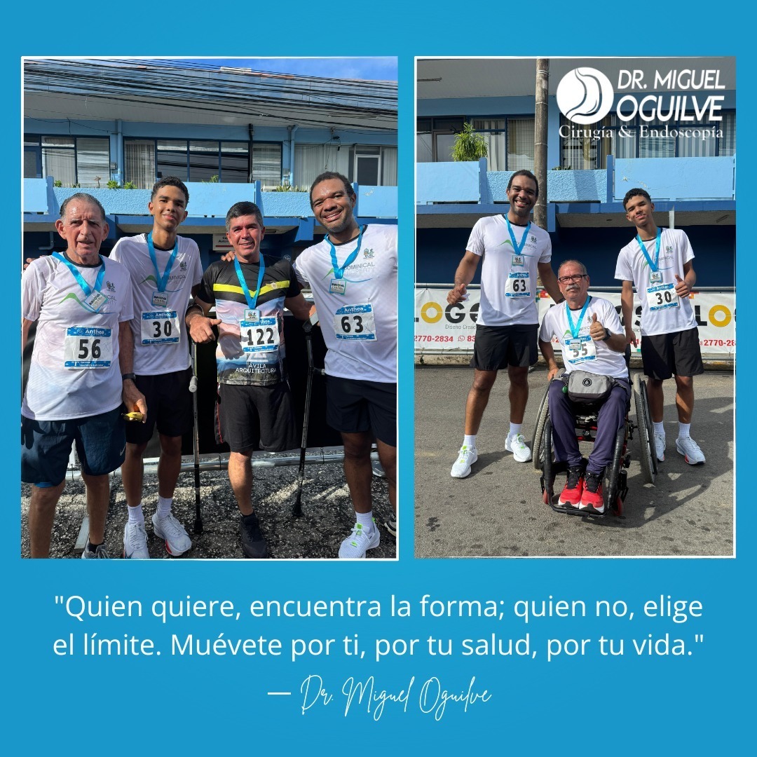 Dr. Oguilve liderando con el ejemplo - Carrera Dominical